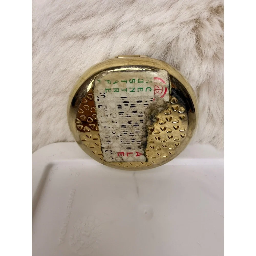 Singapore Cloisonné Orchids and Merlion Pill Box Trinket Box with 3 Compartments